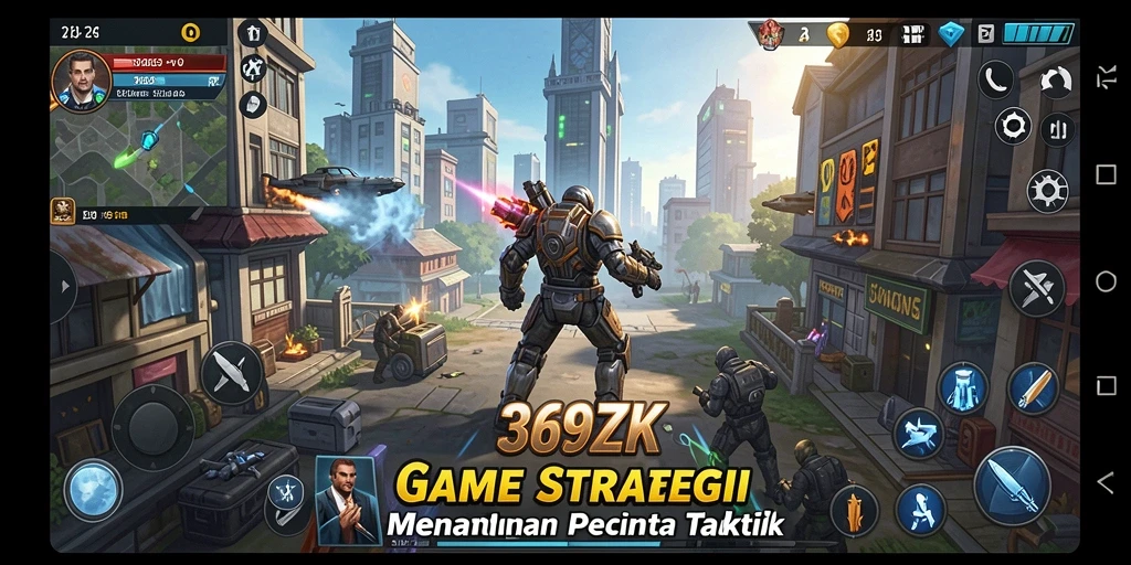 Tampilan gameplay menegangkan dalam permainan strategi 369ZK.