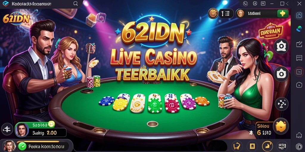 Tampilan gameplay Live Casino yang menarik di 62IDN.