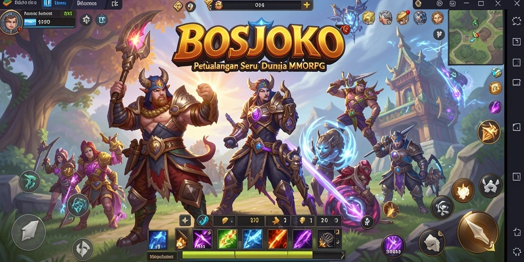 Gameplay seru dalam dunia fantasi BOSJOKO.