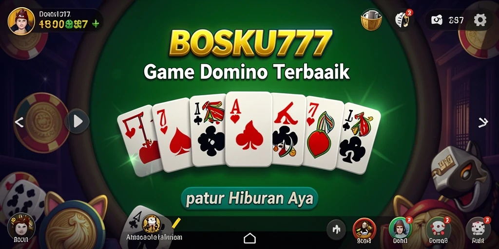 Screenshot gameplay BOSKU777 yang menampilkan suasana bermain Domino yang seru.
