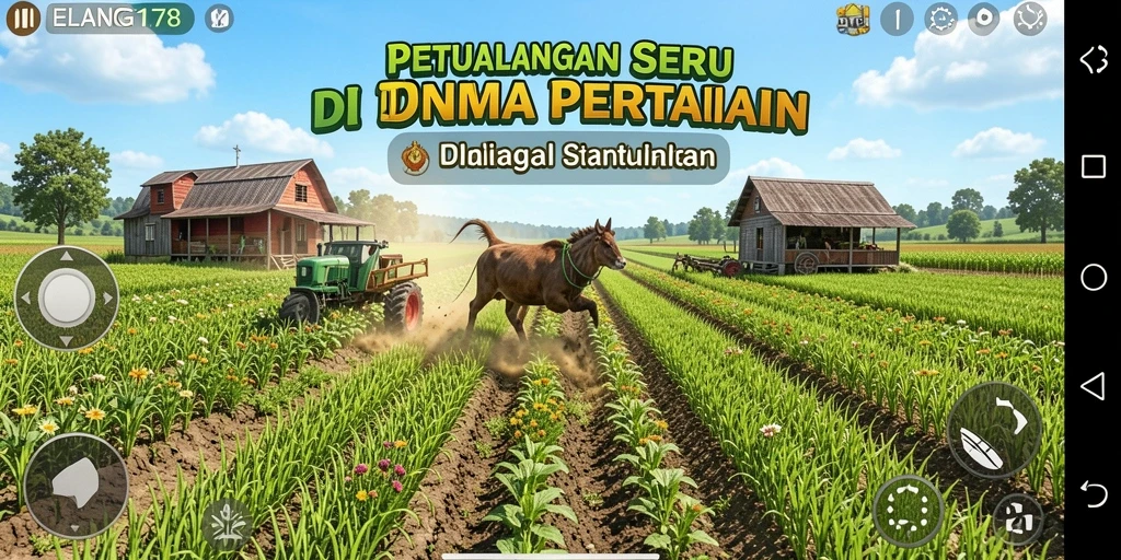Tangkapan layar ELANG178 menampilkan aktivitas bertani yang seru.