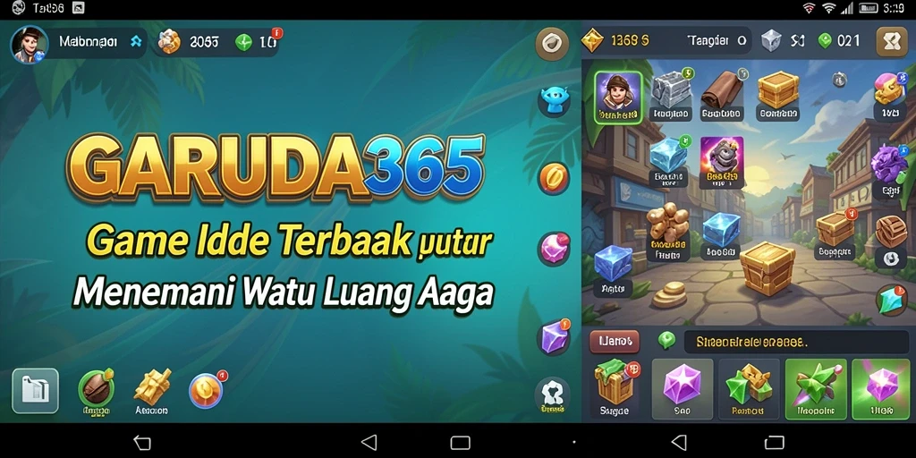 Gameplay menarik GARUDA365 dengan karakter dan misi yang seru.