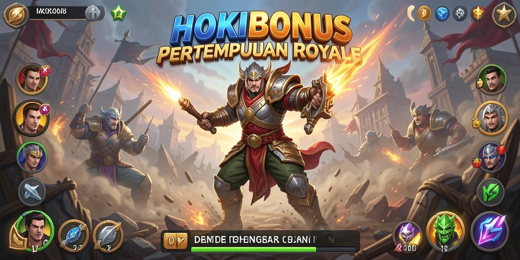 Gambar tampilan gameplay intens di HOKIBONUS Battle Royale.