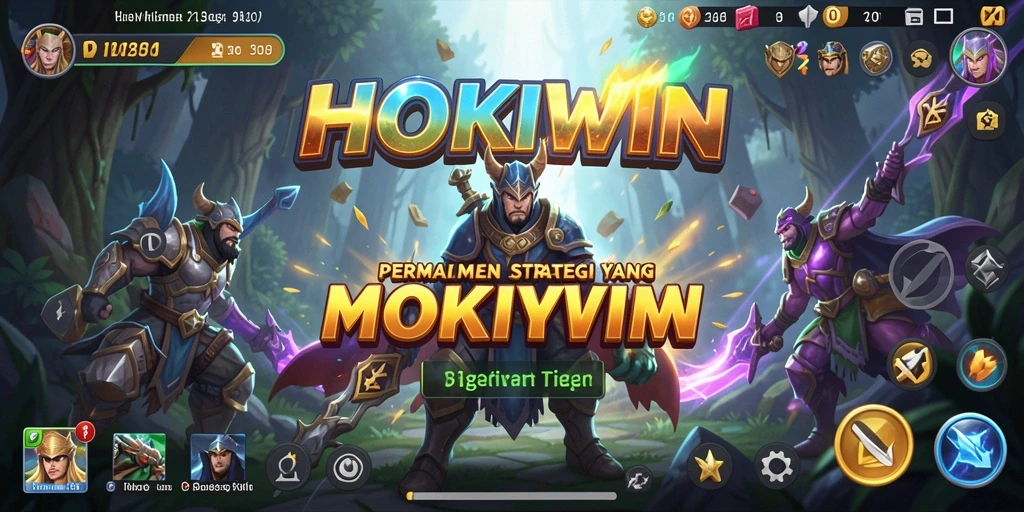 Tampilan utama gameplay HOKIWIN yang menegangkan dan strategis.