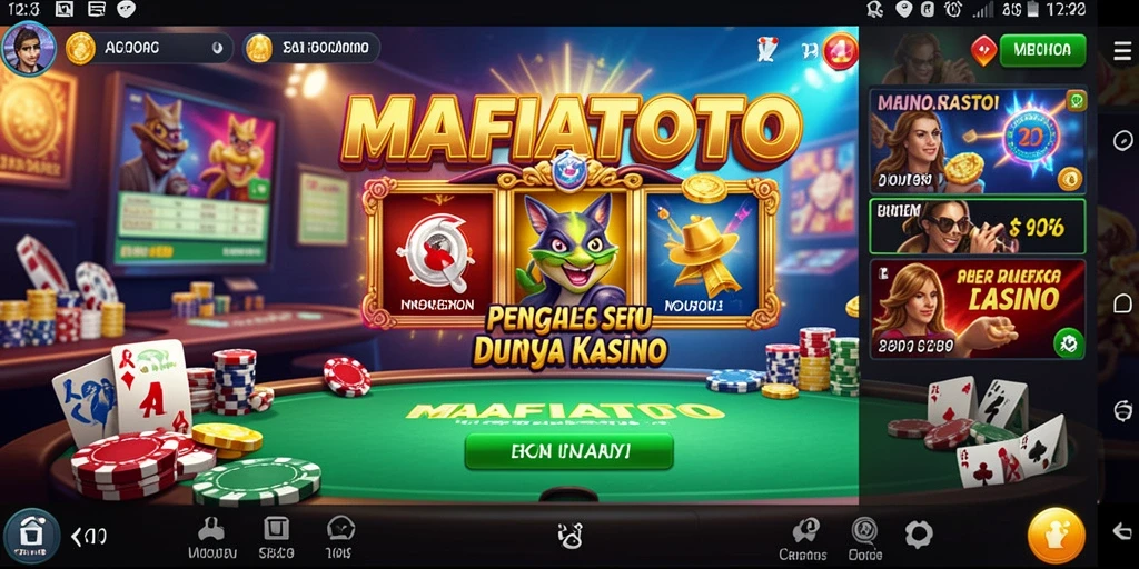 Screenshot MAFIATOTO menampilkan gameplay kasino yang menarik.