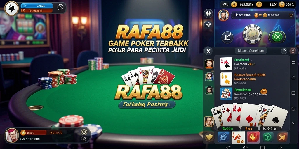 Tampilan gameplay Poker seru di RAFA88 dengan antarmuka yang menarik.