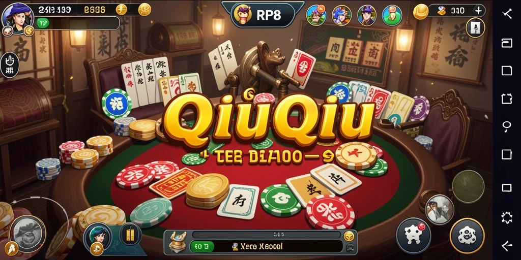 Tangkapan layar menunjukkan aksi seru gameplay QiuQiu.