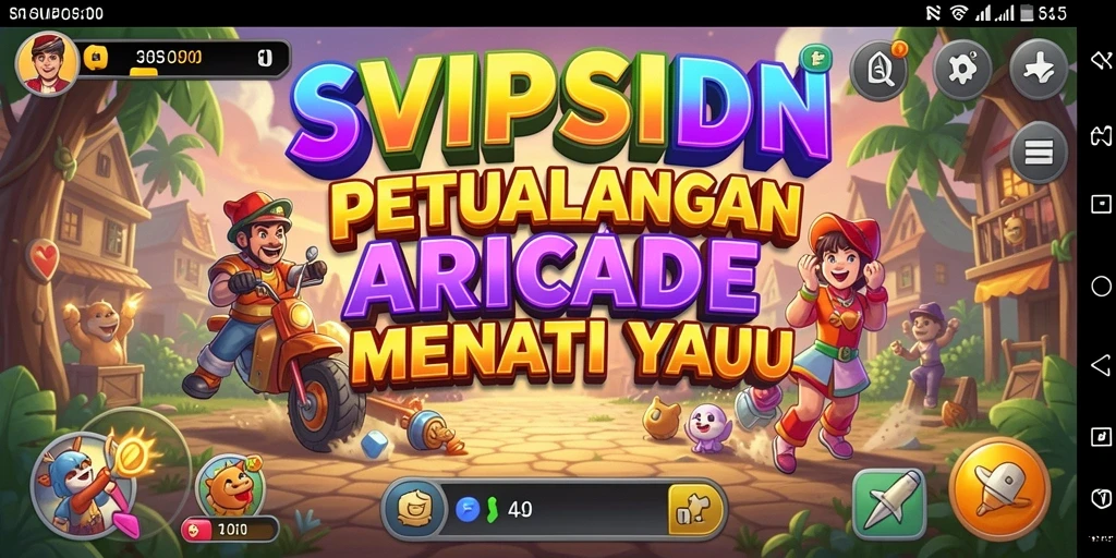 Tangkapan layar SVIPSIDN menampilkan gameplay Arcade yang mendebarkan.